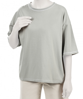 تیشرت آستین کوتاه نخی زنانه ادورا مدل AD-15241281