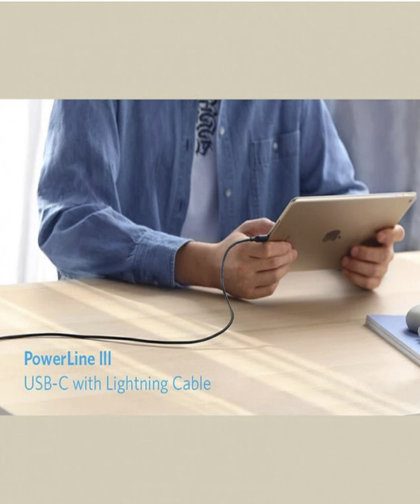 کابل تبدیل Type-Cبه Lightning انکر مدل A8832 طول 0.9 متر