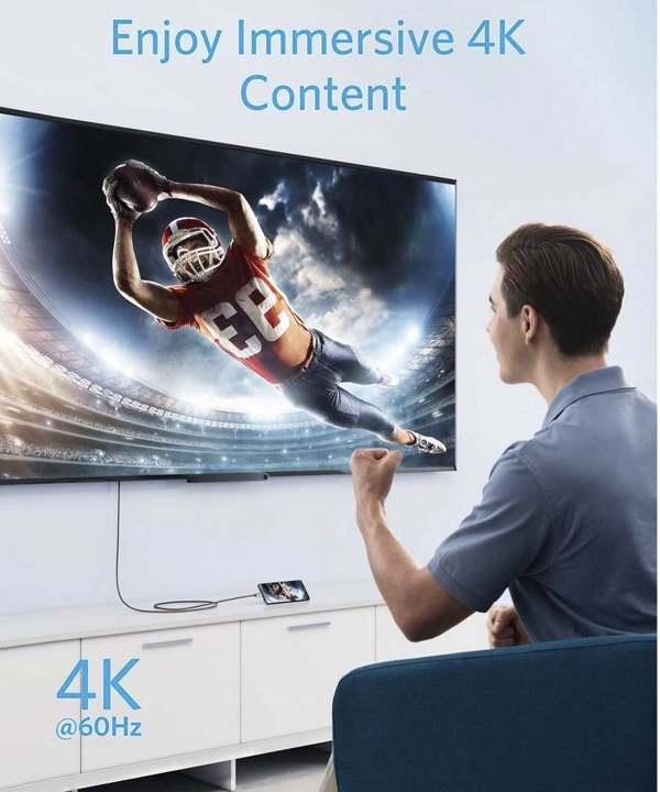 کابل تبدیل Type C به HDMI انکر (MHL) مدل A8730 طول 1.8 متر