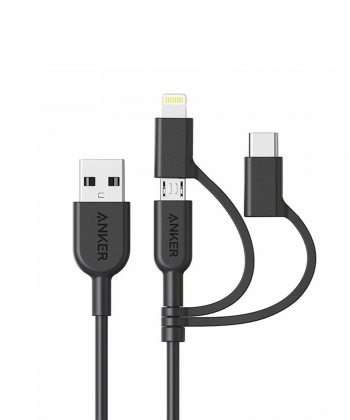 کابل تبدیل 3in1 انکر مدل PowerLine A8436 طول 0.9 متر