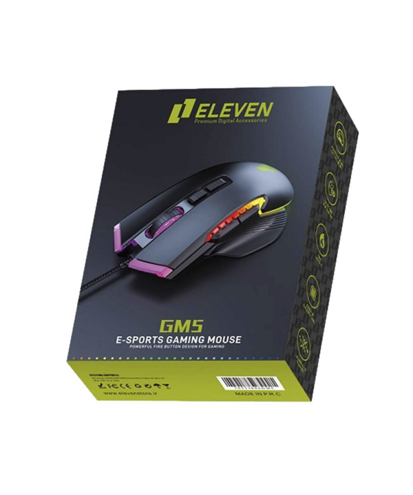 ماوس گیمینگ با سیم الون مدل GM5 RGB