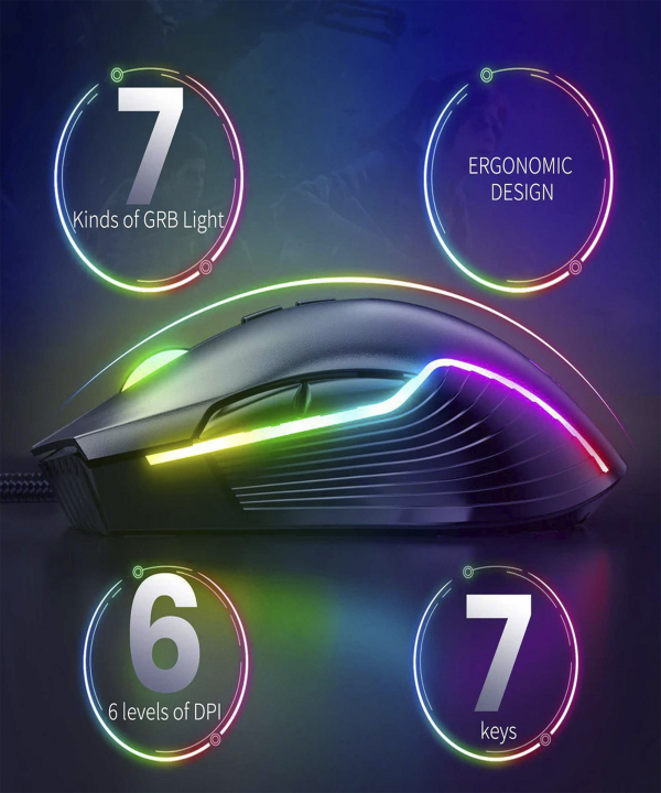 ماوس گیمینگ با سیم اونیکوما مدل CW905 RGB
