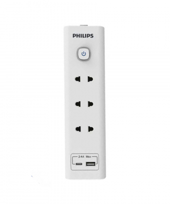 محافظ برق 3تایی فیلیپس به همراه USB مدل CHP4330WB کابل 3 متری