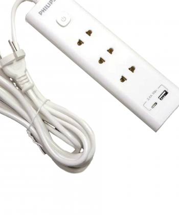 محافظ برق 3تایی فیلیپس به همراه USB مدل CHP4330WB کابل 3 متری