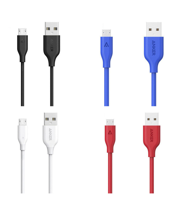کابل تبدیل USB به Micro-USB انکر مدل A8133 طول 1.8 متر