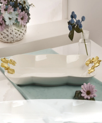 شیرینی خوری مستطیل بی وی کی BVK طرح BUTTERFLY مدل 672435