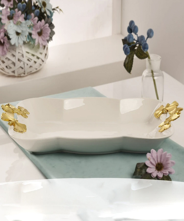 شیرینی خوری مستطیل بی وی کی BVK طرح BUTTERFLY مدل 672435