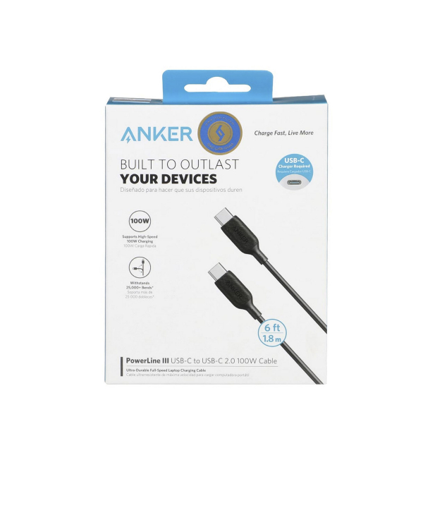 کابل تبدیل Type-C به Type-C انکر مدل Powerline III A8856H11 طول 1.8 متر