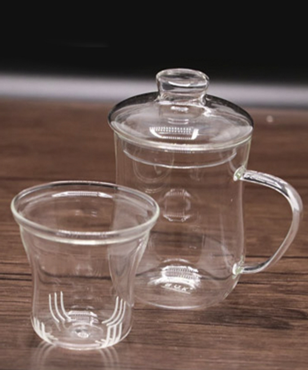 لیوان دمنوش شیشه ای بی وی کی BVK حجم 400 میلی لیتر