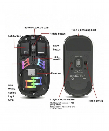 ماوس بی سیم سایلنت فشن مدل XWD118 M08 RGB