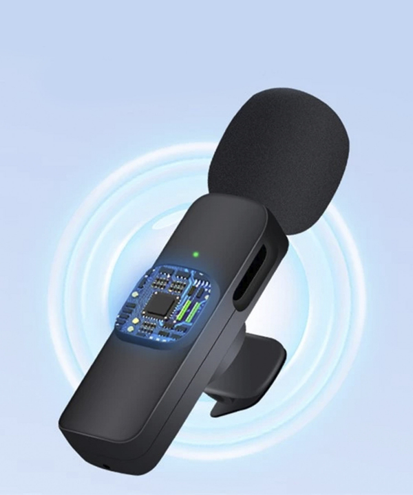 میکروفون یقه ای بی سیم دو میکروفونه مدل K9 با رابط Lightning