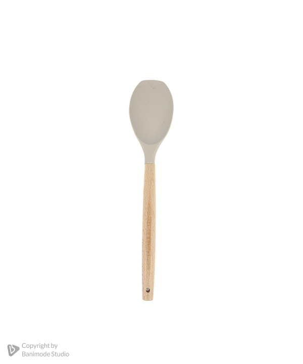 ست کفگیر و ملاقه سیلیکونی کیچن ویر kitchen ware با دسته بامبو سری 12 عددی