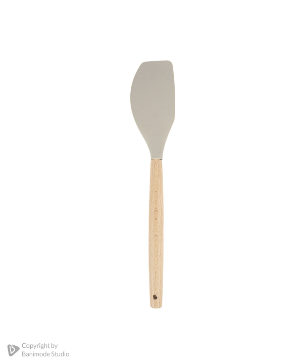 ست کفگیر و ملاقه سیلیکونی کیچن ویر kitchen ware با دسته بامبو سری 12 عددی
