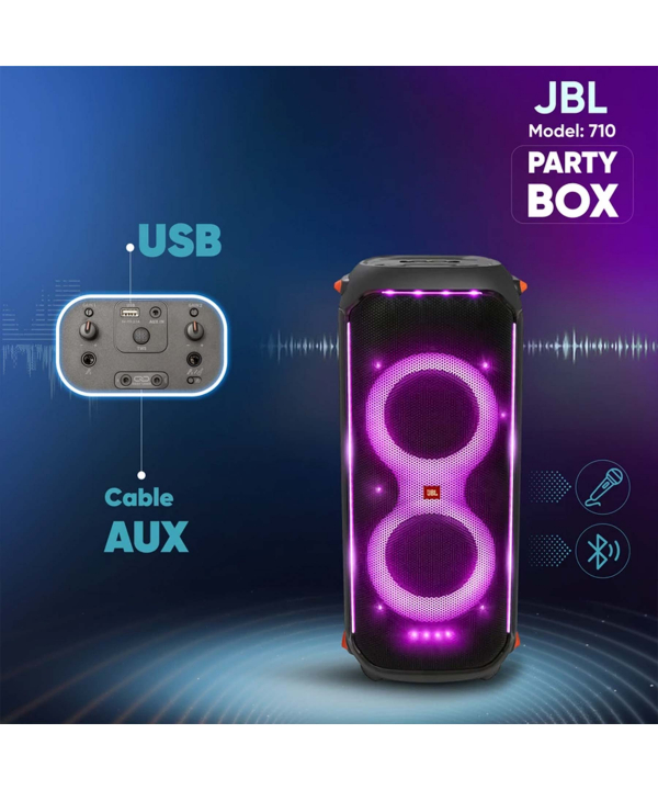 اسپیکر قابل حمل بلوتوثی ضدآب جی بی ال مدل PARTY BOX 710