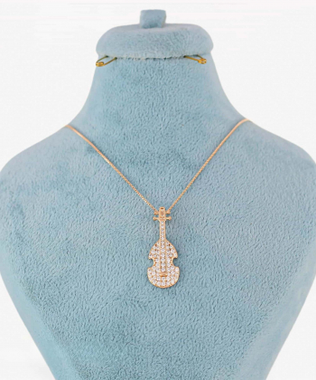 گردنبند مس و روکش طلا زنانه ژوپینگ  مدل mp-AAB-639
