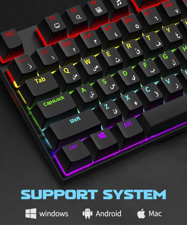 کیبورد گیمینگ با سیم اکسون مدل ZYG800 RGB