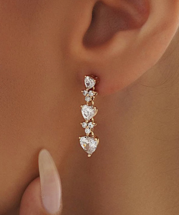 گوشواره زنانه ژوپینگ Xuping مدل قلب کد AAC-1044