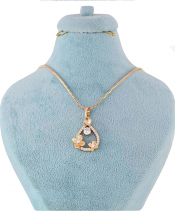 گردنبند مس و روکش طلا زنانه ژوپینگ مدل mp-AAB-625