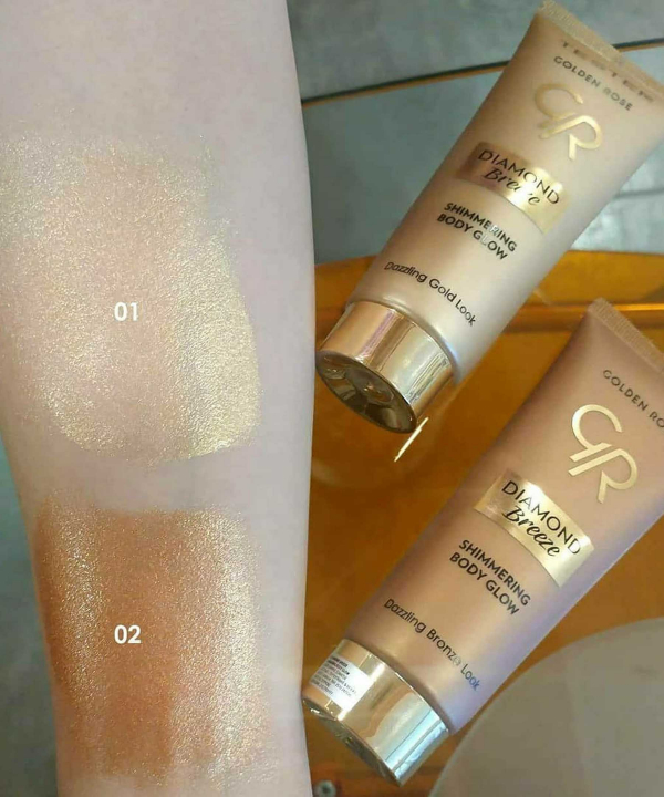 کرم براق کننده بدن گلدن رز Golden Rose مدل Diamond Breeze حجم 75 میلی‌لیتر