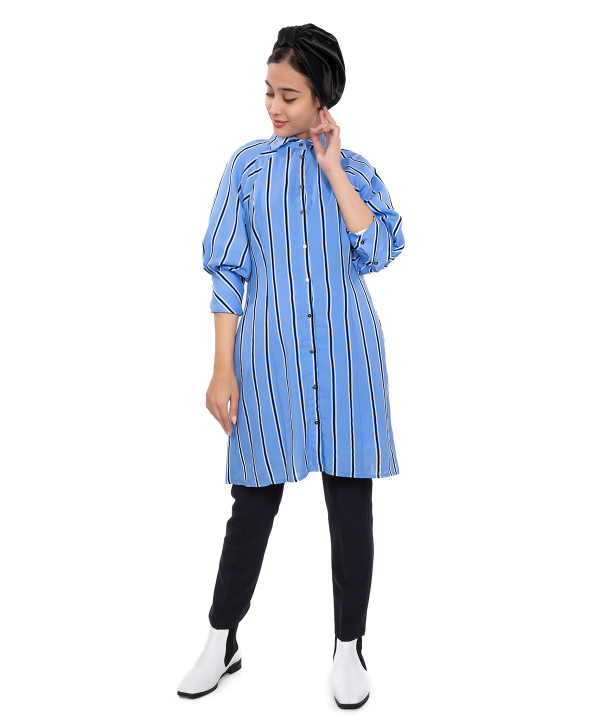 مانتو تابستانی زنانه راه راه چیلیا Chilia کد 837828