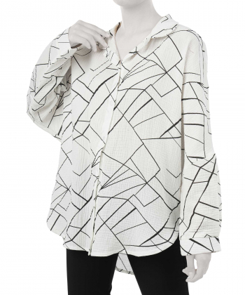 شومیز نخی آستین بلند زنانه نارین مد مدل 702