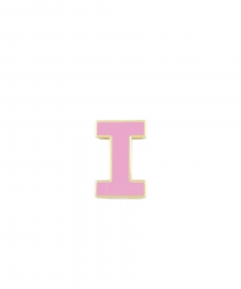 آویز میناکاری صورتی حرف I درریس Doris کد P5929