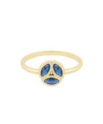 انگشتر آرا با نگین سرمه ای درریس Doris کد P5935