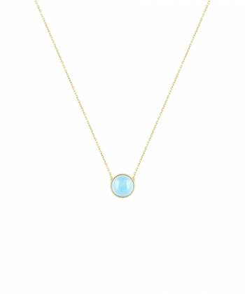 گردنبند سنگ آکوامارین درریس Doris کد P5966