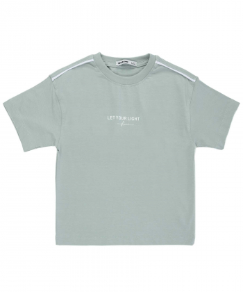 تیشرت آستین کوتاه دخترانه مرینو مدل 1684