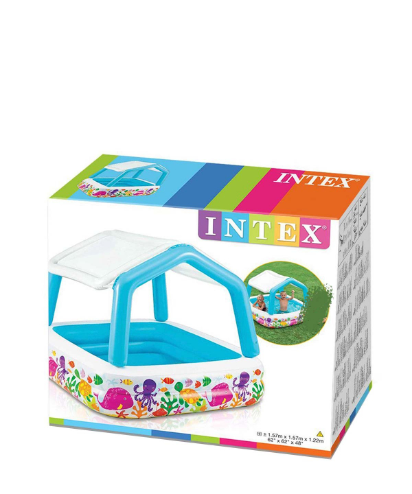 استخر بادی کودک اینتکس Intex طرح آکواریوم سایه‌بان‌دار