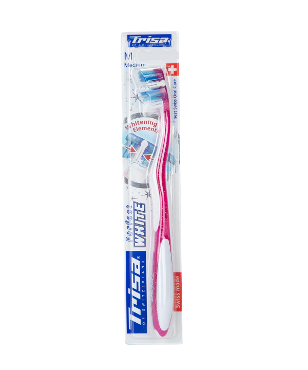 مسواک با برس متوسط تریزا Trisa مدل Perfect White