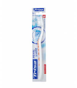 مسواک با برس متوسط تریزا Trisa مدل Pearl White