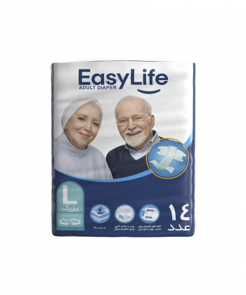 پوشک بزرگسال سایز بزرگ ایزی لایف Easy Life بسته 14 عددی