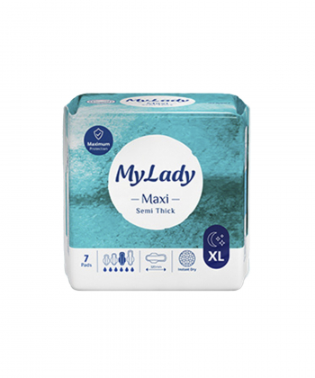 نوار بهداشتی مکسی نیمه ضخیم مشبک سایز خیلی بزرگ مای لیدی My Lady بسته 7 عددی