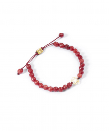 دستبند طلا سنگی گل پرسته Parasteh کد 537195