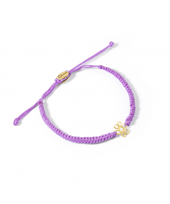 دستبند طلا بافت گل پرسته Parasteh کد 536643