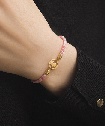 دستبند طلا بافت دخترک پرسته Parasteh کد 533201