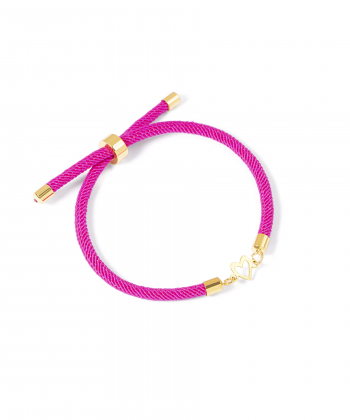 دستبند طلا بافت قلب پرسته Parasteh کد 531967