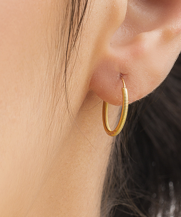 گوشواره طلا حلقه ای فنری کوچک پرسته Parasteh کد 533339