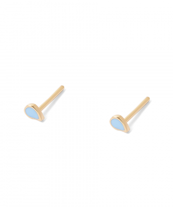 گوشواره طلا اشک مینا کاری آبی پرسته Parasteh کد 455073