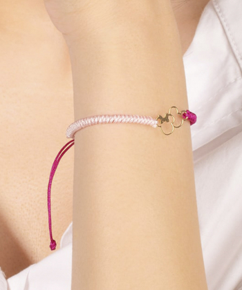 دستبند طلا بافت میکی و مینی پرسته Parasteh کد 437938