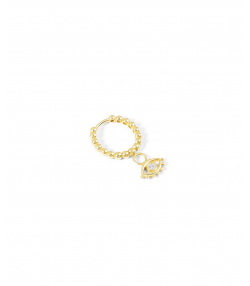 گوشواره طلا حلقه ای تک لنگه چشم پرسته Parasteh کد 532077