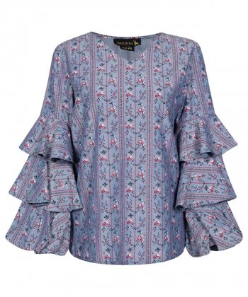 بلوز زنانه طرح دار آروما Aroma کد 20501008