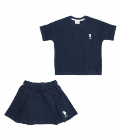تیشرت و دامن دخترانه یو اس پولو کیدز US Polo Kids کد 2613B6
