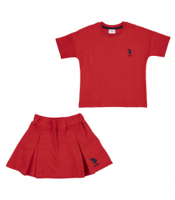 تیشرت و دامن دخترانه یو اس پولو کیدز US Polo Kids کد 2613B6