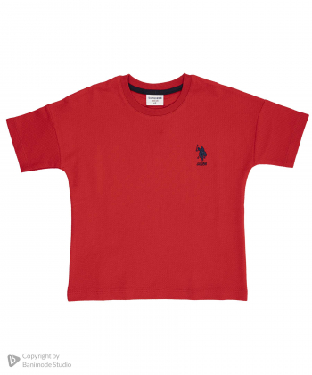 تیشرت و دامن دخترانه یو اس پولو کیدز US Polo Kids کد 2613B6