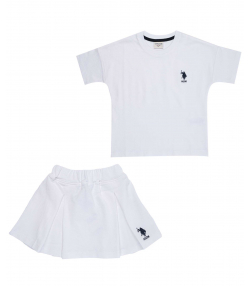تیشرت و دامن دخترانه یو اس پولو کیدز US Polo Kids کد 2613B6