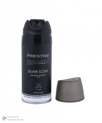 اسپری بدن مردانه پرستیژ Prestige مدل Silver Scent Jacques Bogart حجم 150 میلی لیتر