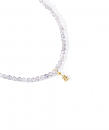 گردنبند طلا سنگی گیتار نگین دار پرسته Parasteh کد 531548