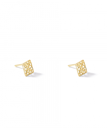 گوشواره طلا مربع اسلیمی پرسته Parasteh کد 538587